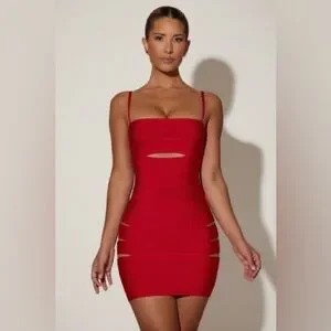 Long Sleeve Ribbed Bandage Oh Polly Bandage Dress NWOT Bebe Bandage Bodycon  Dress Sz XS